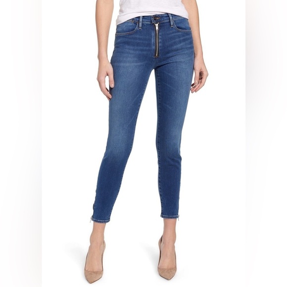 NWT Frame Le High Skinny exposed zipper skinny jeans - Picture 1 of 8